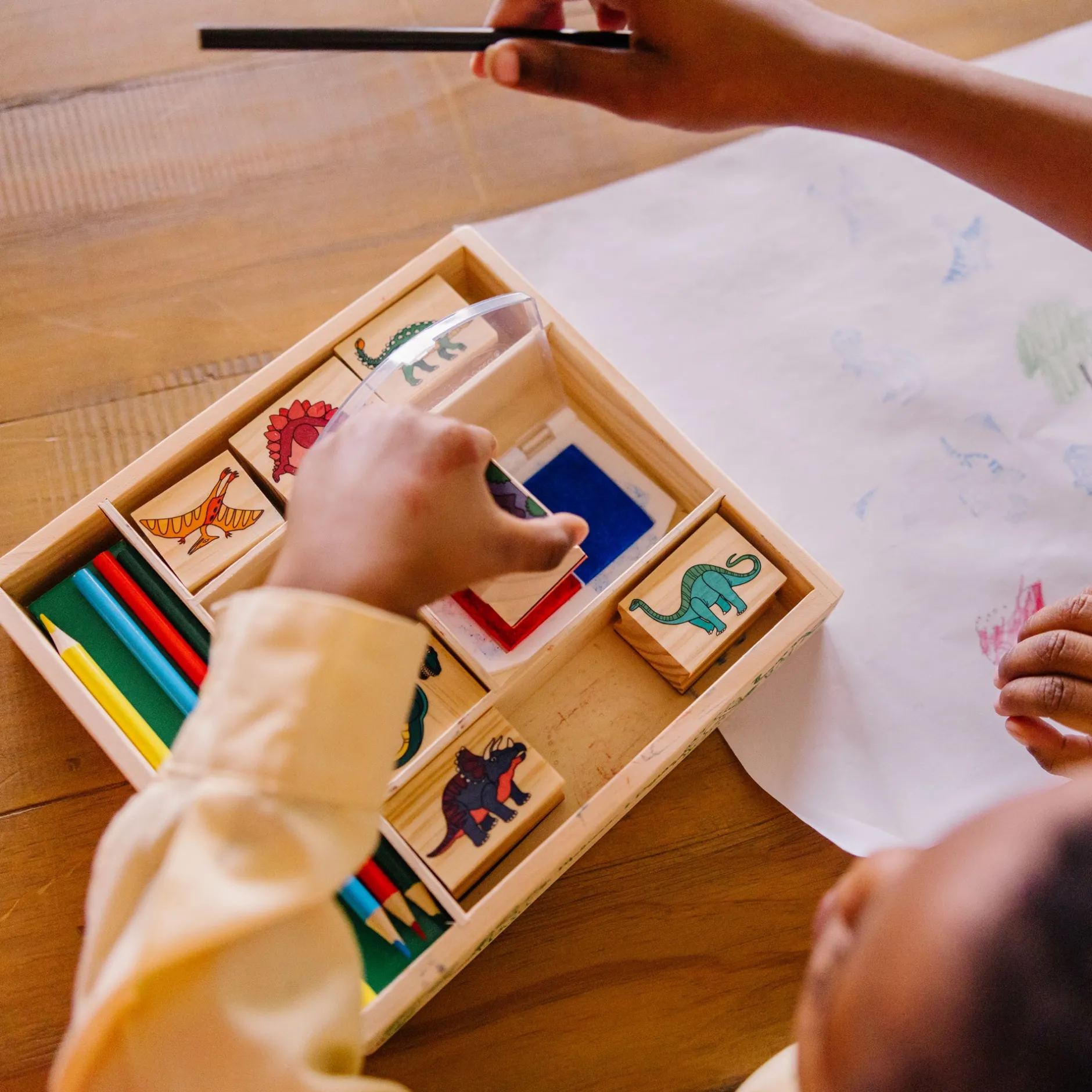 Craft & Stamp Kits>Melissa & Doug Wooden Stamp Set - Dinosaurs