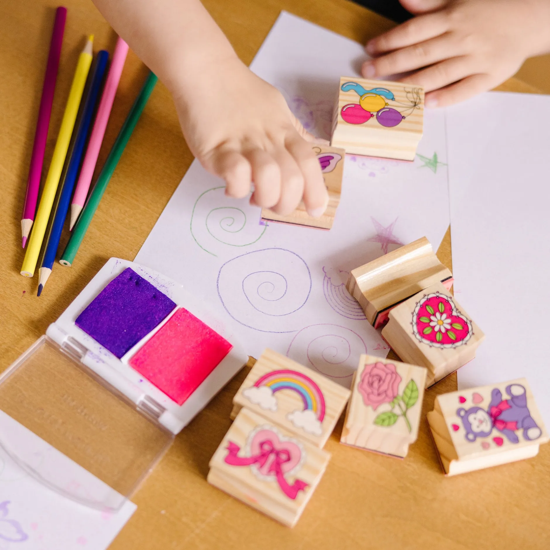 Craft & Stamp Kits>Melissa & Doug Wooden Stamp Set - Friendship