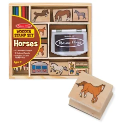 Craft & Stamp Kits>Melissa & Doug Wooden Stamp Set - Horses