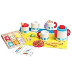 Play Food & Play Sets>Melissa & Doug Wooden Steep & Serve Tea Set