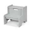 Furniture>Melissa & Doug Wooden Step Stool – Gray