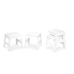 Furniture>Melissa & Doug Wooden Stools – Set of 4