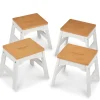Furniture>Melissa & Doug Wooden Stools – Set of 4