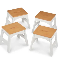 Furniture>Melissa & Doug Wooden Stools – Set of 4