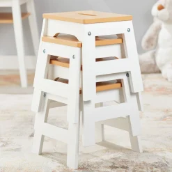 Furniture>Melissa & Doug Wooden Stools – Set of 4