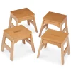 Furniture>Melissa & Doug Wooden Stools – Set of 4
