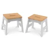 Furniture>Melissa & Doug Wooden Stools – Set of 2