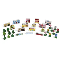 Vehicles & Trains>Melissa & Doug Wooden Town Play Set