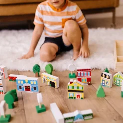 Vehicles & Trains>Melissa & Doug Wooden Town Play Set