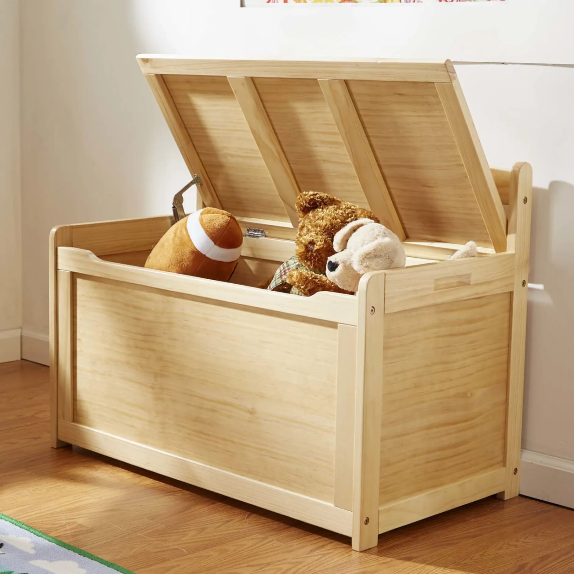 Furniture>Melissa & Doug Wooden Toy Chest (Honey)