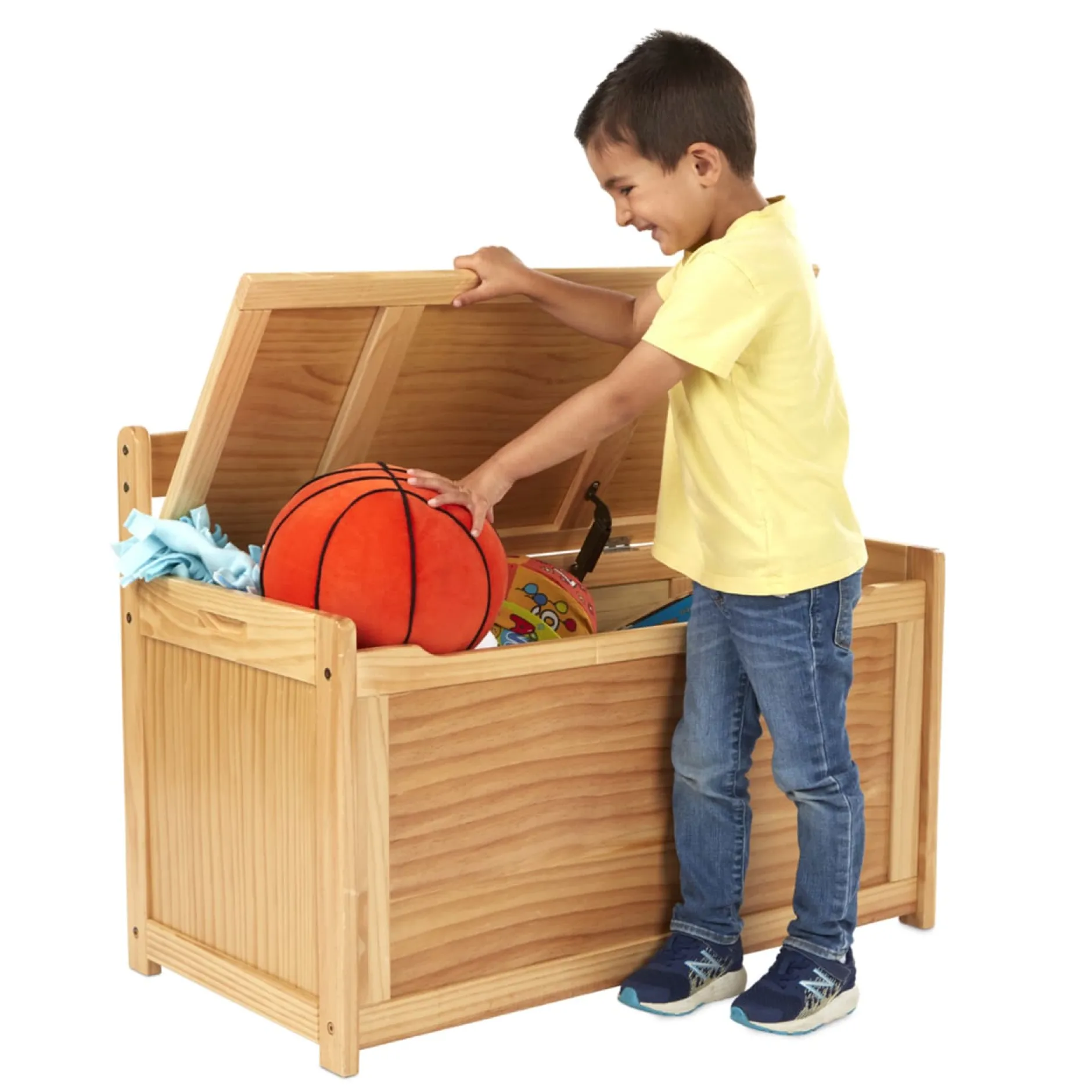 Furniture>Melissa & Doug Wooden Toy Chest (Honey)